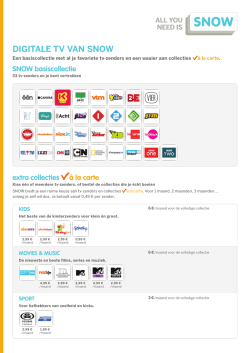 DIGITALE TV VAN SNOW