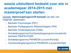ppt infosessie masterproef sept 2014