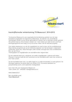 Inschrijfformulier wintertraining TS Maascourt 2014-2015