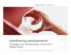 Handhaving pensioenrecht - Vereniging voor Pensioenrecht