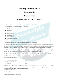 Uitnodiging bisteronde 2014 - Handboogschutterij Triskelion