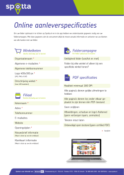 Specificaties voor online folders (PDF) - Spotta-Zakelijk
