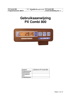 Gebruiksaanwijzing PX Combi 800