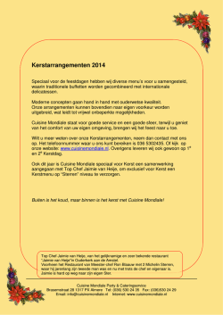 Kerstarrangementen 2014