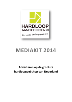 mediakit 2014 - Hardloopaanbiedingen.nl