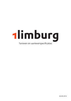 1Limburg Tarieven en Aanleverspecificaties