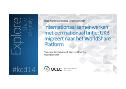 Internationaal samenwerken met een nationaal tintje: UKB