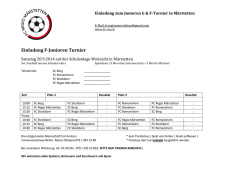 Einaldung F-Junioren - FC Regio M&auml;rstetten