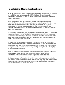 Handleiding Mediatheekgebruik