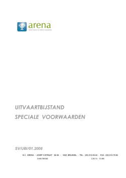 UITVAARTBIJSTAND SPECIALE VOORWAARDEN