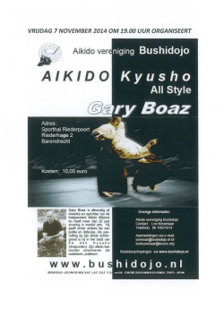 AIKIDO Kyusho - Barendrecht Tang Soo Do
