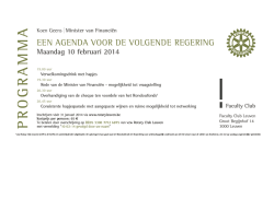 een agenda voor de volgende regering
