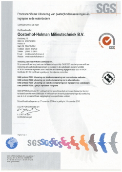 certficaat - Oosterhof Holman