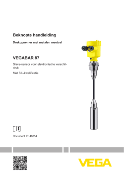 VEGABAR 87 - Slave-sensor voor elektronische verschildruk Met