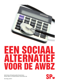 Een sociaal alternatief voor de AWBZ