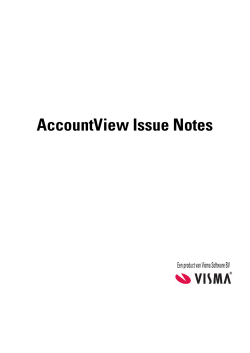 AccountView Issue Notes 9.4, rev. 0, SP B 26-09-2014