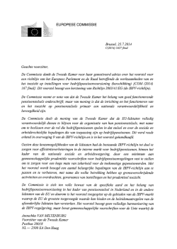 Ik EUROPESE COMMISSIE SP Brussel, 25.7.2014 Geachte