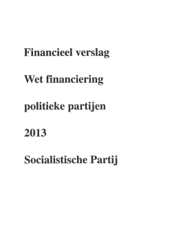 "Financieel verslag SP 2013" PDF document | 20