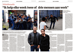 Ik help elke week twee of drie mensen ek twee of drie mensen aan