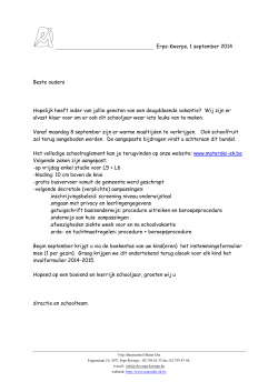 startinfo schooljaar 2014-2015 - Mater Dei Erps