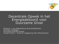 Duurzame Energie Koepel - Omgevingswet - SER Akkoord
