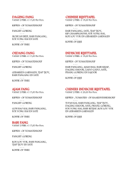 Bekijk onze menukaart - Chinees Restaurant International