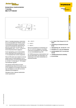 temperatuur-meetversterker 1-kanalig IMS-TI-PT100/24V