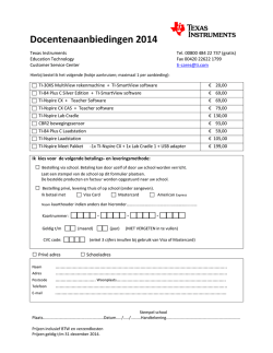 Docentenaanbieding - Texas Instruments