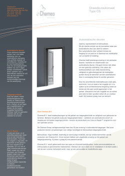 Productfolder Chameo CS draaideurautomaat