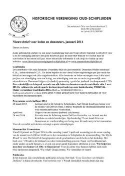 Download en lees de nieuwsbrief januari 2014