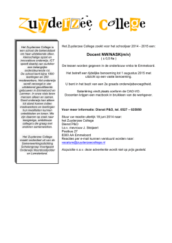 Docent NW/NASK(m/v)