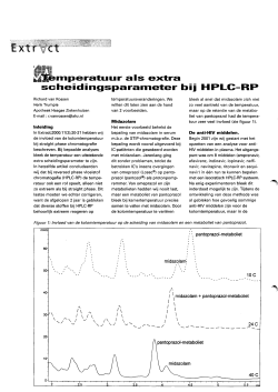 Temperatuur als extra scheidingsparameter bij HPLC-RP