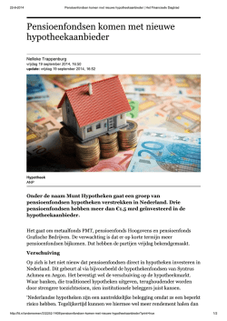 FD Bericht - MUNT Hypotheken