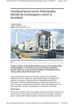 Overijssel bouwt eerste Nederlandse fabriek die