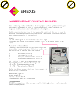 HANDLEIDING ISKRA MT171 DIGITALE 3-FASENMETER