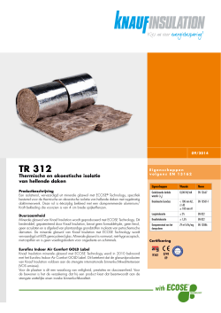 TR 312 - Technische fiche - Product