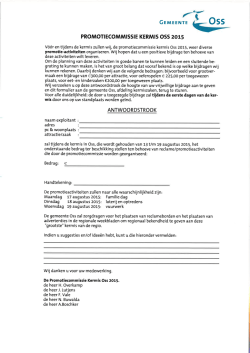 G&iexcl;tr&iexcl;EENTE PROMOTIECOMMISSIE KERMIS O55