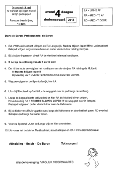 Parcours beschrijving dedemsvaart 2014 RD = RECHT oooa