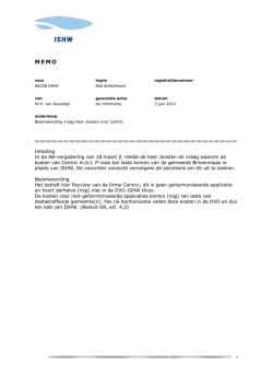 Inleiding In de AB-vergadering van 18 maart jl. stelde de