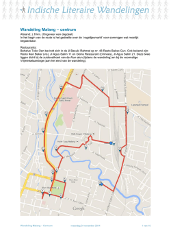 Wandeling Malang &ndash; centrum - Indische Literaire Wandelingen