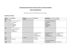 Dienstregeling vanaf 1/9/2014 - Rechtbank eerste aanleg Antwerpen