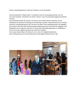 Eerste vrouwenbijeenkomst in 2014 op 15 februari jl.in de