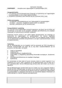 Inkoopdocument vrijgevestigden en groepspraktijken 2015