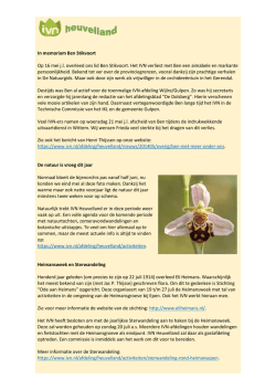 In memoriam Ben Stikvoort Op 16 mei j.l. overleed ons lid Ben