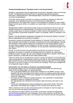 Verslag themabijeenkomst “Resultaten meten in het Sociaal