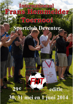 Toernooiboekje_2014 - Sportclub Deventer
