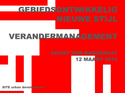 Door Geurt van Randeraat - Praktijkcongres Gebiedsontwikkeling