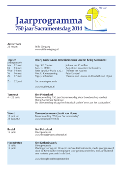 Jaarprogramma - Gilde van het Heilig Sacrament van Niervaert