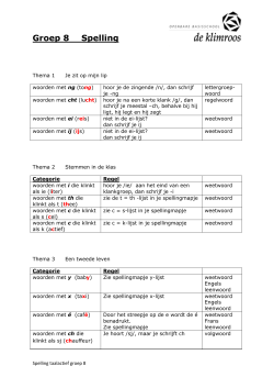 Groep 8 &ndash; Spellingregels