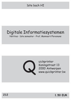 Digitale Informatiesystemen : HIR / Notities / Mannaert